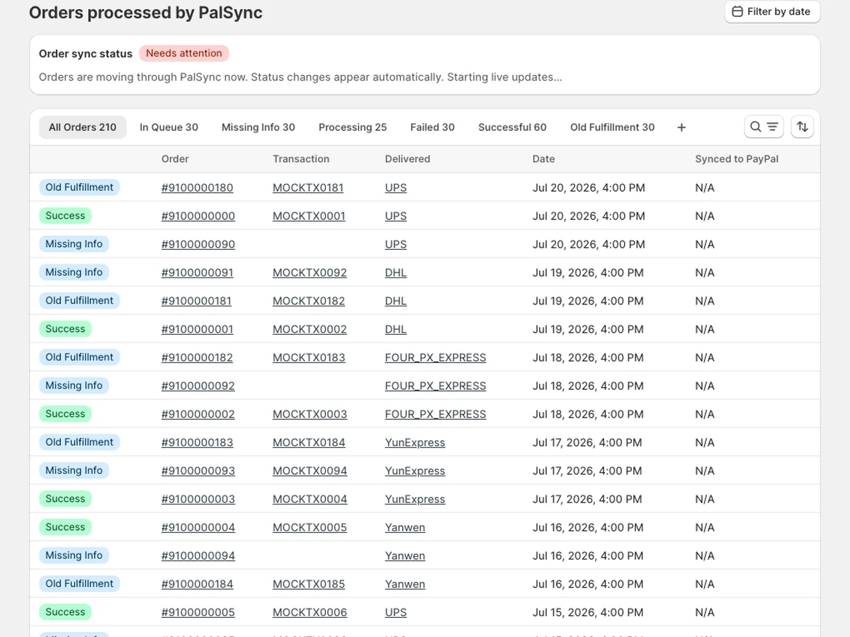 Reduce PayPal holds and reserves with tracking sync